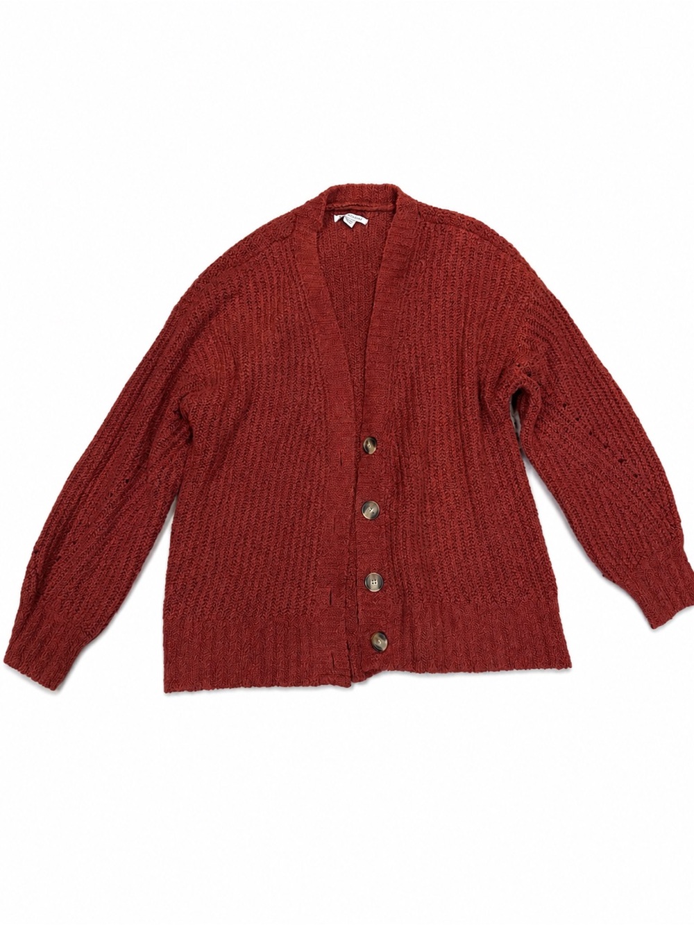 American Eagle Women’s Medium Rust Chunky Knit Button Cardigan Sweater